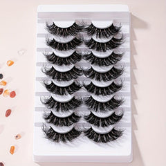 8 Pairs 6D Volume False Lashes 25mm Curly Extensions