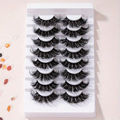8 Pairs 6D Volume False Lashes 25mm Curly Extensions