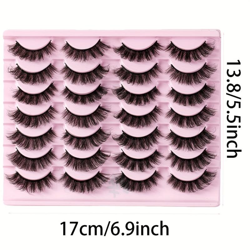 14 Pairs Fluffy Faux Mink Lashes Natural Look False Eyelash Extension