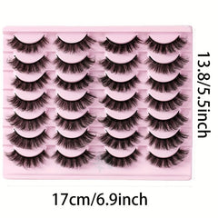 14 Pairs Fluffy Faux Mink Lashes Natural Look False Eyelash Extension