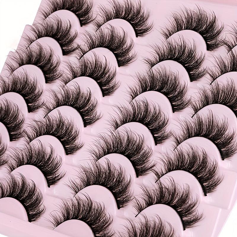 14 Pairs Fluffy Faux Mink Lashes Natural Look False Eyelash Extension
