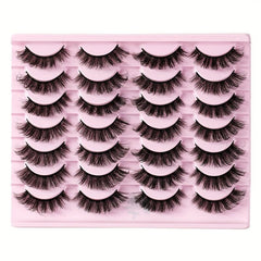 14 Pairs Fluffy Faux Mink Lashes Natural Look False Eyelash Extension