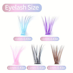200pcs Cluster Lashes Fishtail Grafting Lashes Soft Faux Mink Eyelash Extension