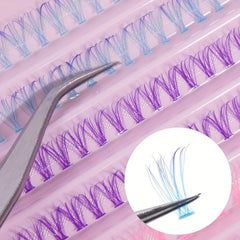 200pcs Cluster Lashes Fishtail Grafting Lashes Soft Faux Mink Eyelash Extension