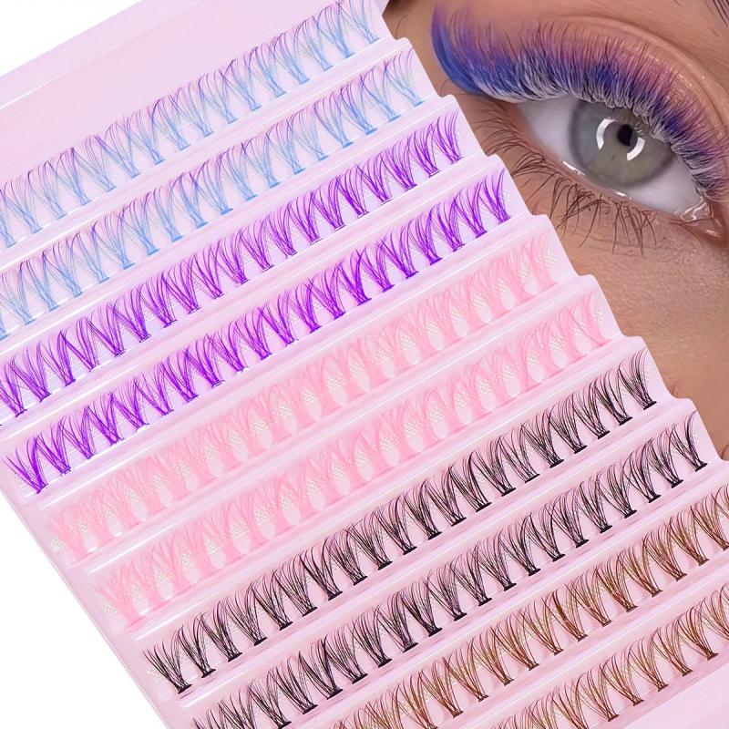 200pcs Cluster Lashes Fishtail Grafting Lashes Soft Faux Mink Eyelash Extension