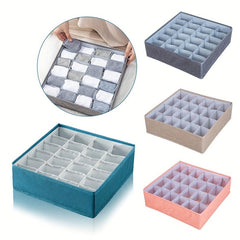 Folding Underwear & Sock Storage Box for Closet Organization