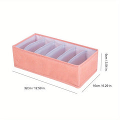 Folding Underwear & Sock Storage Box for Closet Organization