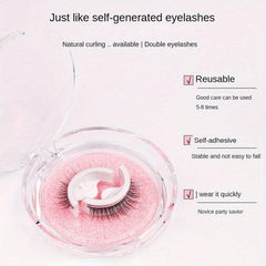 5 Pairs Self Adhesive False Eyelashes Natural Curly Reusable