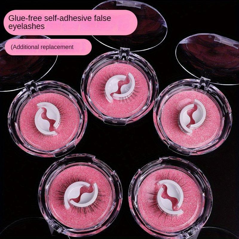 5 Pairs Self Adhesive False Eyelashes Natural Curly Reusable