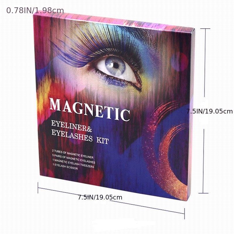 Fluffy Volume 3D Magnetic Chemical Fiber Eyelashes Set