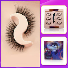 Fluffy Volume 3D Magnetic Chemical Fiber Eyelashes Set