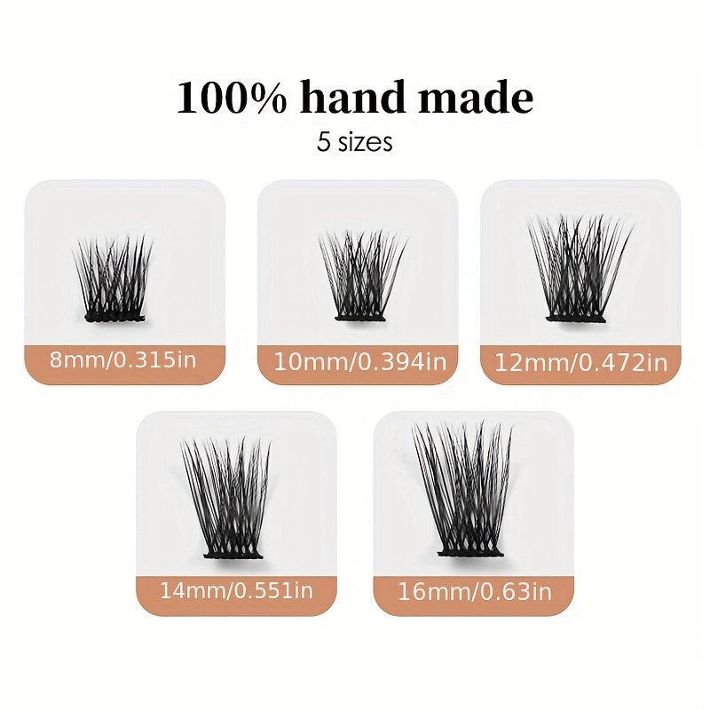 7 Rows C Curl Cluster Eyelashes Wispy Cross Lash Extensions