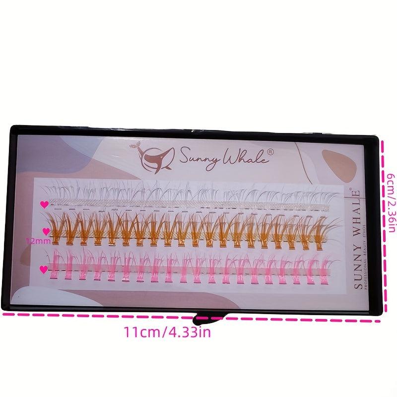 4 Boxes Colored Cluster Lashes Mix Individual Lashes Soft Lash Extension