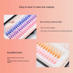 4 Boxes Colored Cluster Lashes Mix Individual Lashes Soft Lash Extension