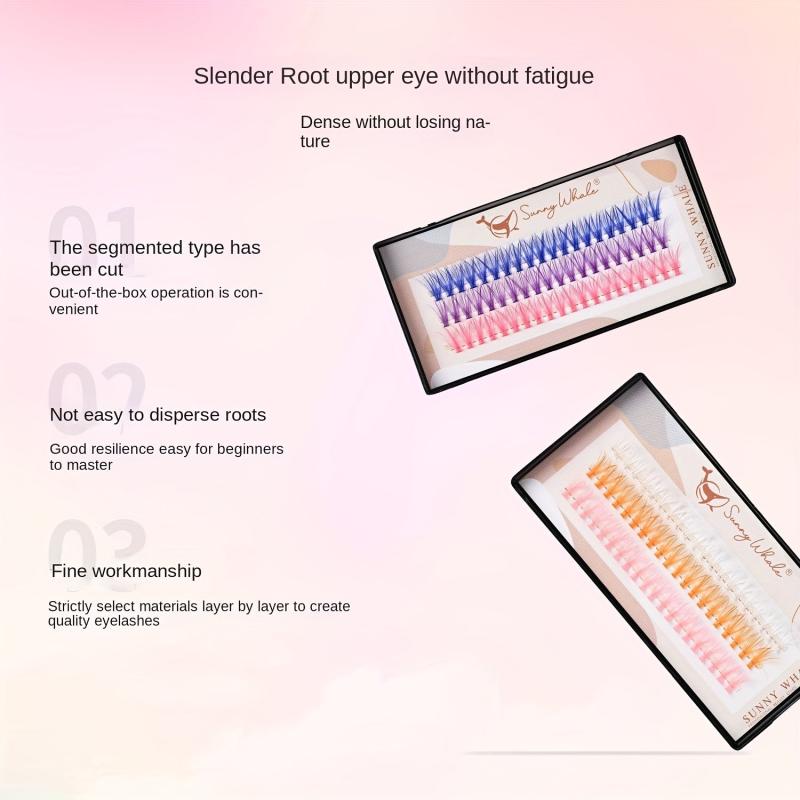 4 Boxes Colored Cluster Lashes Mix Individual Lashes Soft Lash Extension