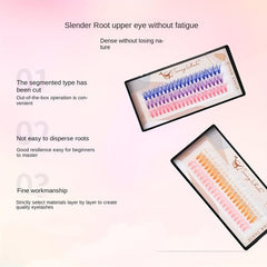 4 Boxes Colored Cluster Lashes Mix Individual Lashes Soft Lash Extension