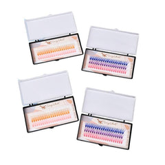 4 Boxes Colored Cluster Lashes Mix Individual Lashes Soft Lash Extension
