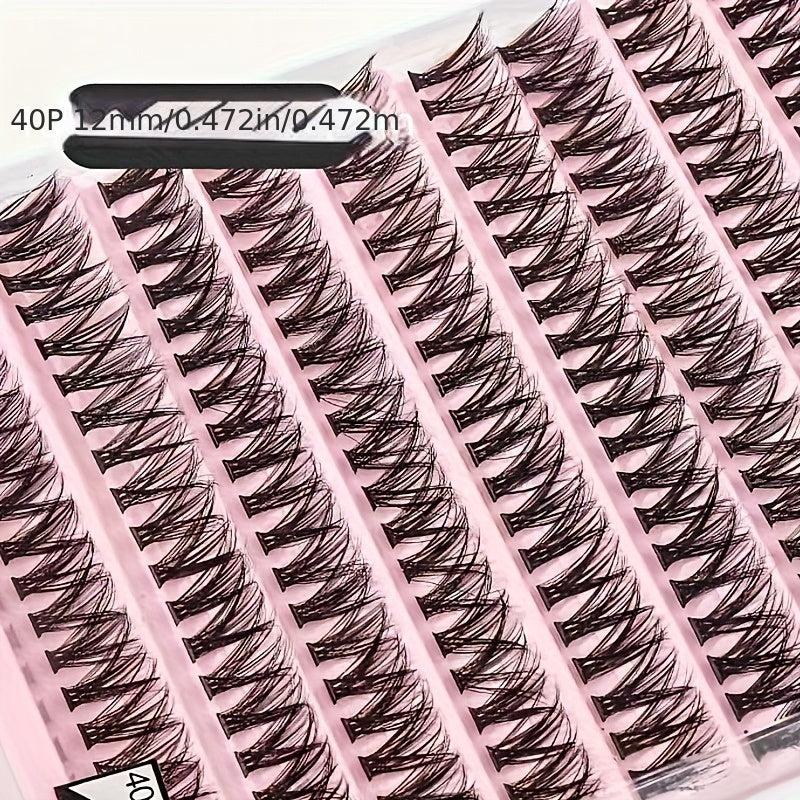 DIY D Curl Volume Individual Lashes 12mm 10 Rows 40p