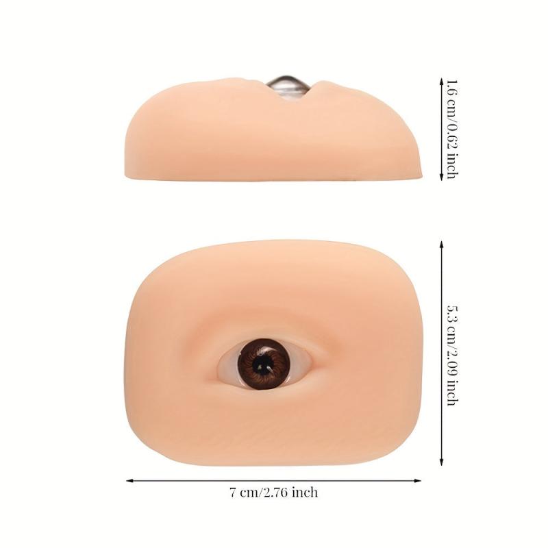 5D Silicone Eyelash Eyebrow Makeup Practice Board Bionic Skin