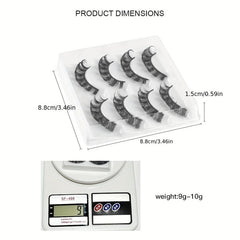 4 Pairs Fluffy Natural Volume Eyelashes Daily Party Makeup