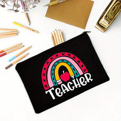 Teacher Survival Kit Cosmetic Bag Letter Print Gift Toiletry Organizer