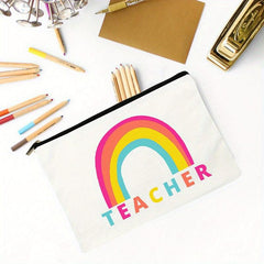 Teacher Survival Kit Cosmetic Bag Letter Print Gift Toiletry Organizer
