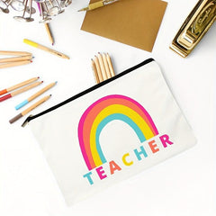 Teacher Survival Kit Cosmetic Bag Letter Print Gift Toiletry Organizer