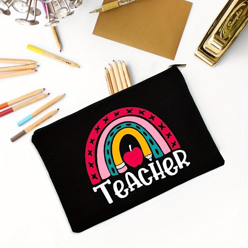 Teacher Survival Kit Cosmetic Bag Letter Print Gift Toiletry Organizer
