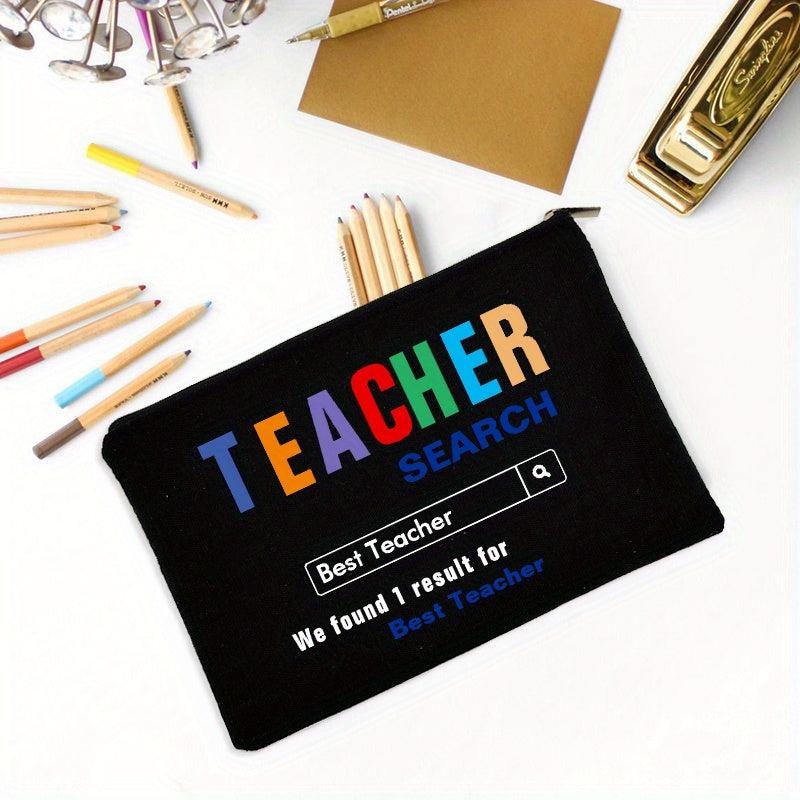 Teacher Survival Kit Cosmetic Bag Letter Print Gift Toiletry Organizer