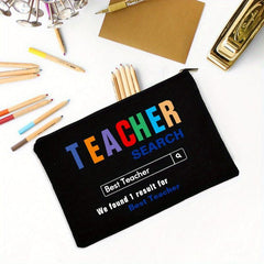 Teacher Survival Kit Cosmetic Bag Letter Print Gift Toiletry Organizer