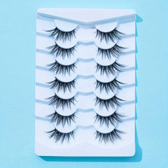 7 Pairs False Eyelashes Short & Long Fox Eye Lashes