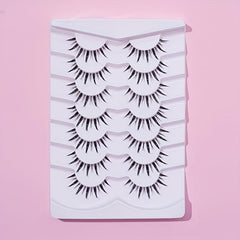 7 Pairs False Eyelashes Short & Long Fox Eye Lashes