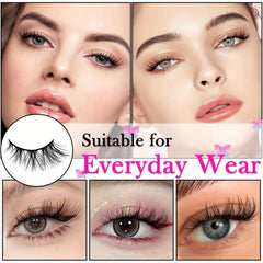 5 Pairs Cat Eye Lashes Eye End Lengthening Slender Curling Lashes Natural