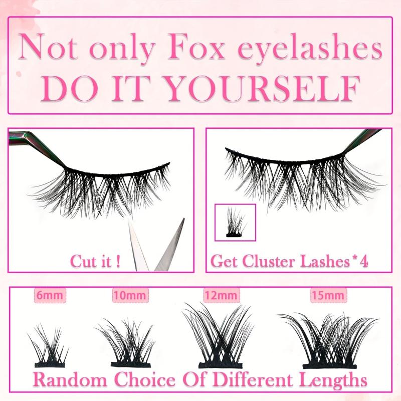 5 Pairs Cat Eye Lashes Eye End Lengthening Slender Curling Lashes Natural