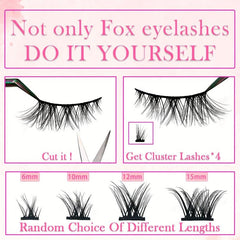 5 Pairs Cat Eye Lashes Eye End Lengthening Slender Curling Lashes Natural