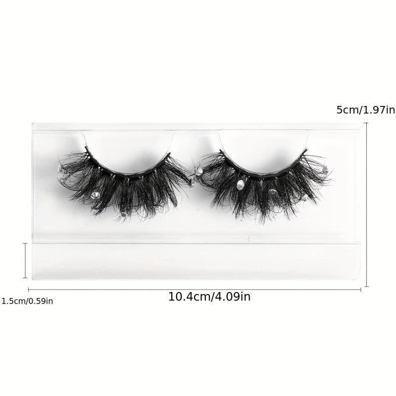 Glitter Rhinestone False Eyelashes with Thick Layer for Stage Performance