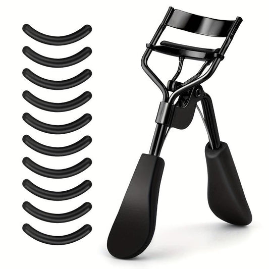 Professional Eyelash Curler with 10 Silicone Refill Pads