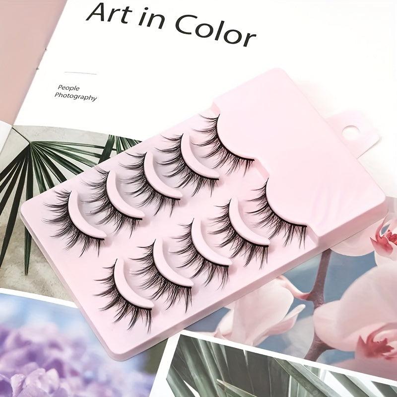 5 Pairs 3D Manga Lashes Faux Mink for Party Makeup