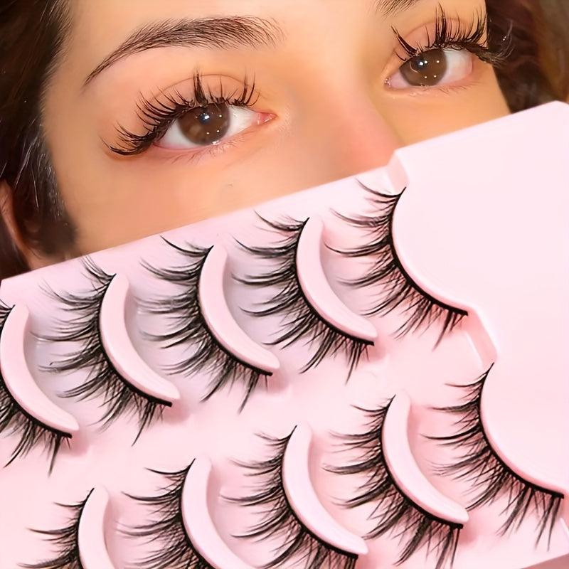 5 Pairs 3D Manga Lashes Faux Mink for Party Makeup