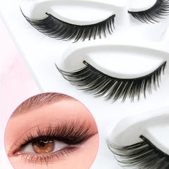 5 Pairs Natural Look False Eyelashes Slender Fluffy Cat Eye Fox Fairy Faux Mink