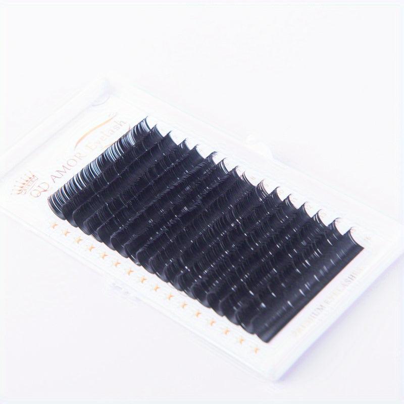 16 Rows Faux Mink Classic Eyelashes Extension Dark 0.15 C Curl