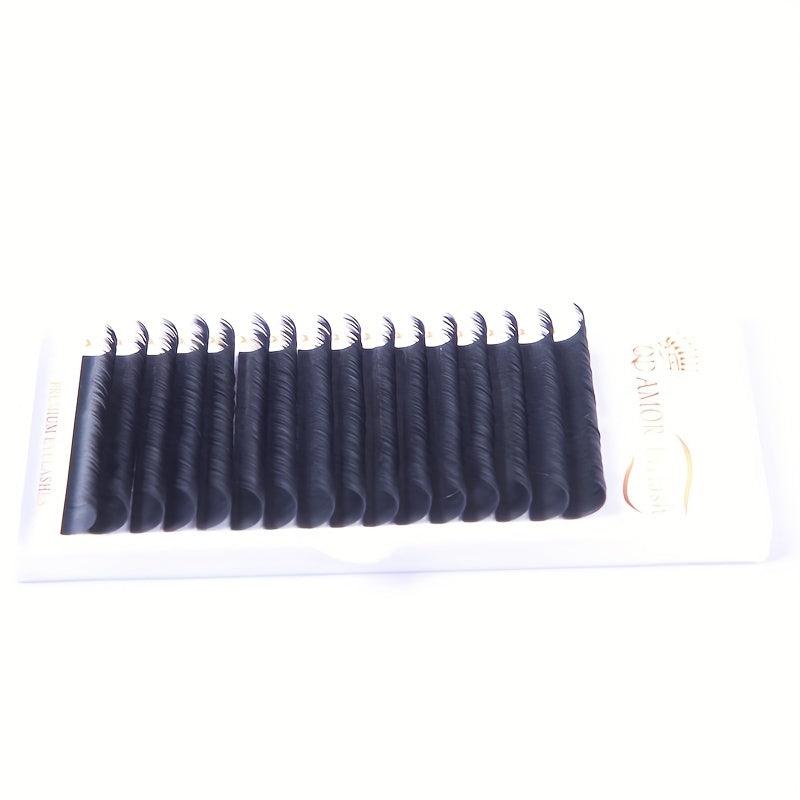 16 Rows Faux Mink Classic Eyelashes Extension Dark 0.15 C Curl