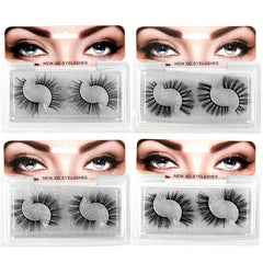 5D Cross False Eyelashes High Faux Mink Long Messy Eyelashes