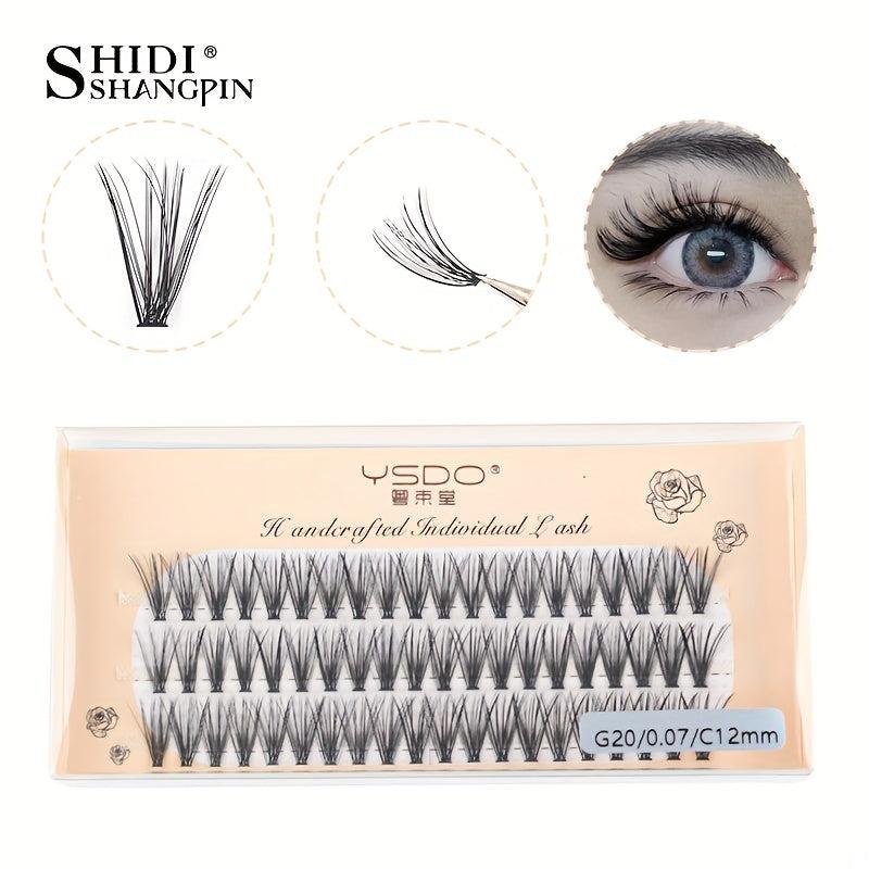 60 Clusters Lashes 8 12mm C Curling Natural Individual False Eyelashes