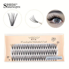 60 Clusters Lashes 8 12mm C Curling Natural Individual False Eyelashes