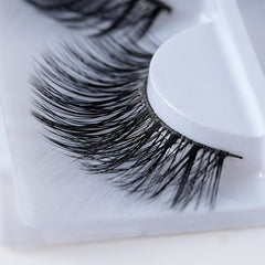 3 Pairs False Eyelashes Reusable Natural Thick Crossed Lashes