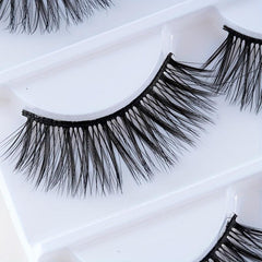 3 Pairs False Eyelashes Reusable Natural Thick Crossed Lashes
