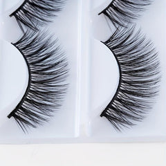 3 Pairs False Eyelashes Reusable Natural Thick Crossed Lashes
