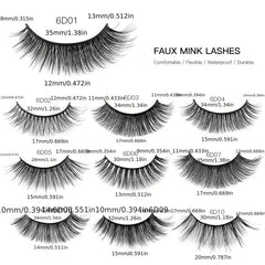 5 Pairs 6D Cross False Eyelashes Natural Curling Eye Lashes