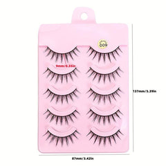 5 Pairs Cartoon Manga False Eyelashes